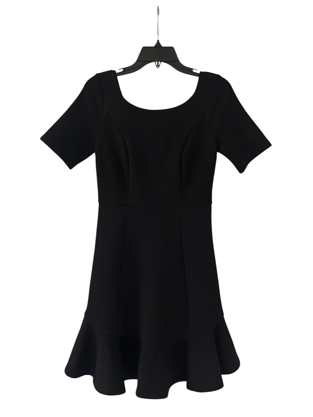 HD IN PARIS Black Scoop Neck Fit and Flare Mini Dress in Black